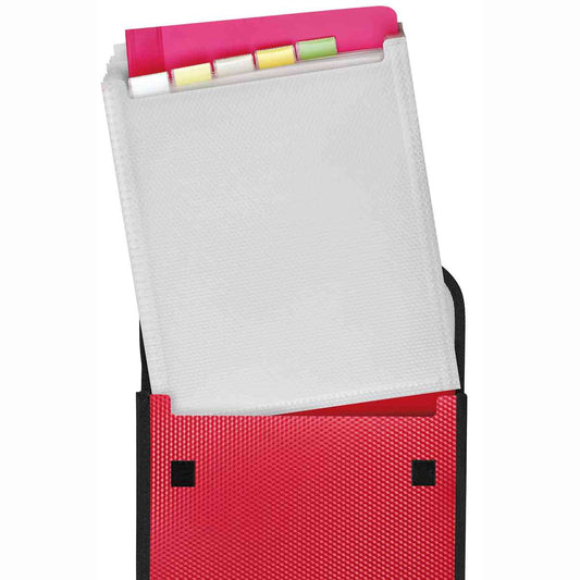 VELOBAG Heftbox A4 hoch mit Register rot Kunststoff