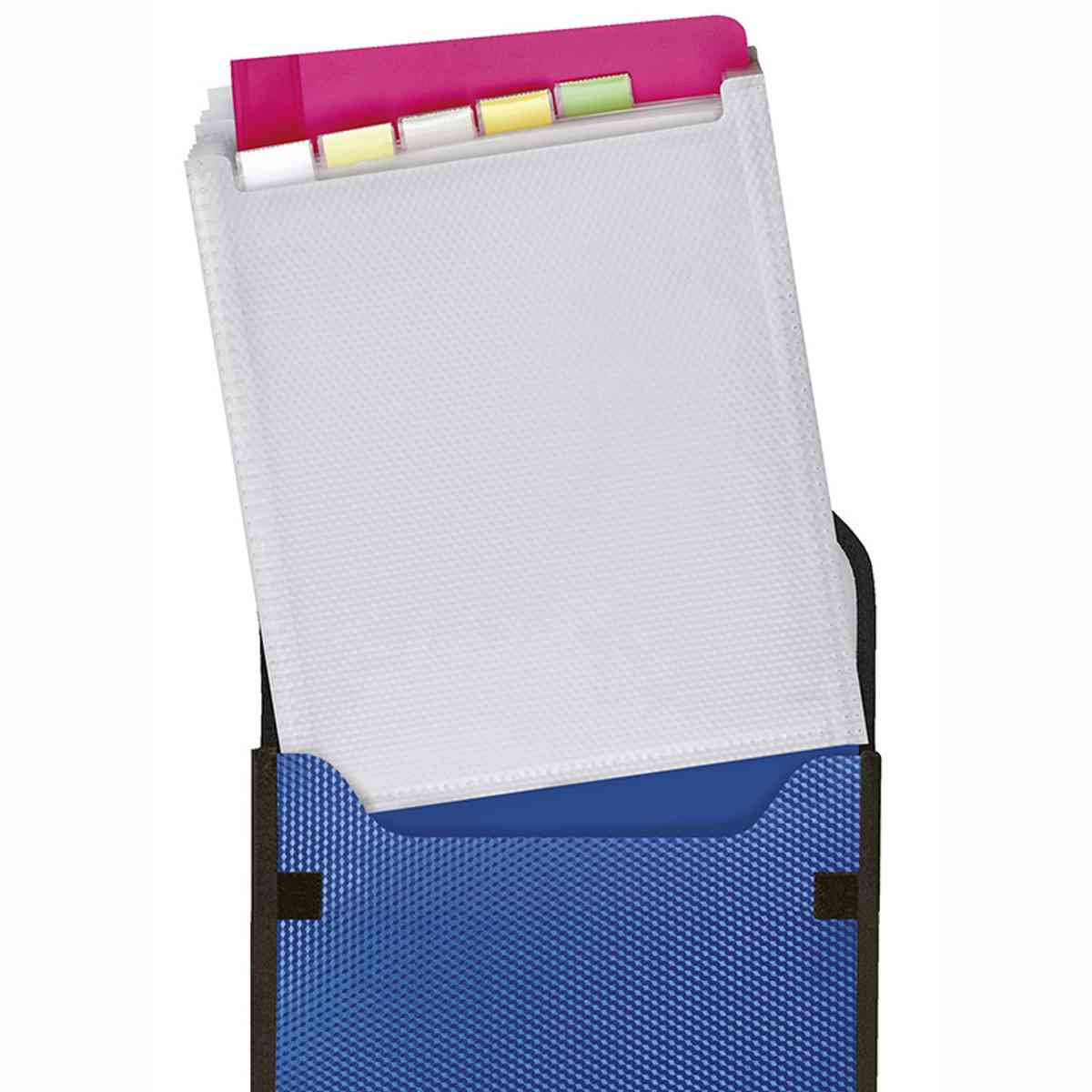 VELOBAG Heftbox A4 hoch mit Register blau Kunststoff