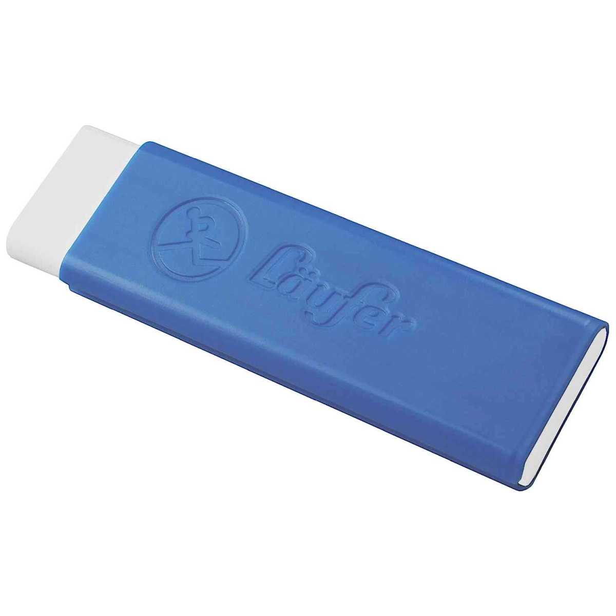 LÄUFER Radierstift Pocket 2 in Kunststoffgehäuse PVC-free 4mm blau