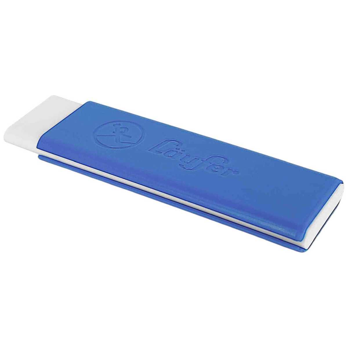 LÄUFER Radierstift Pocket 2 in Kunststoffgehäuse PVC-free 4mm blau