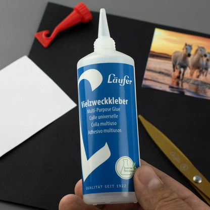 LÄUFER Vielzweckkleber Alleskleber transparent mit Verstreicher 100g ohne Lösungsmittel