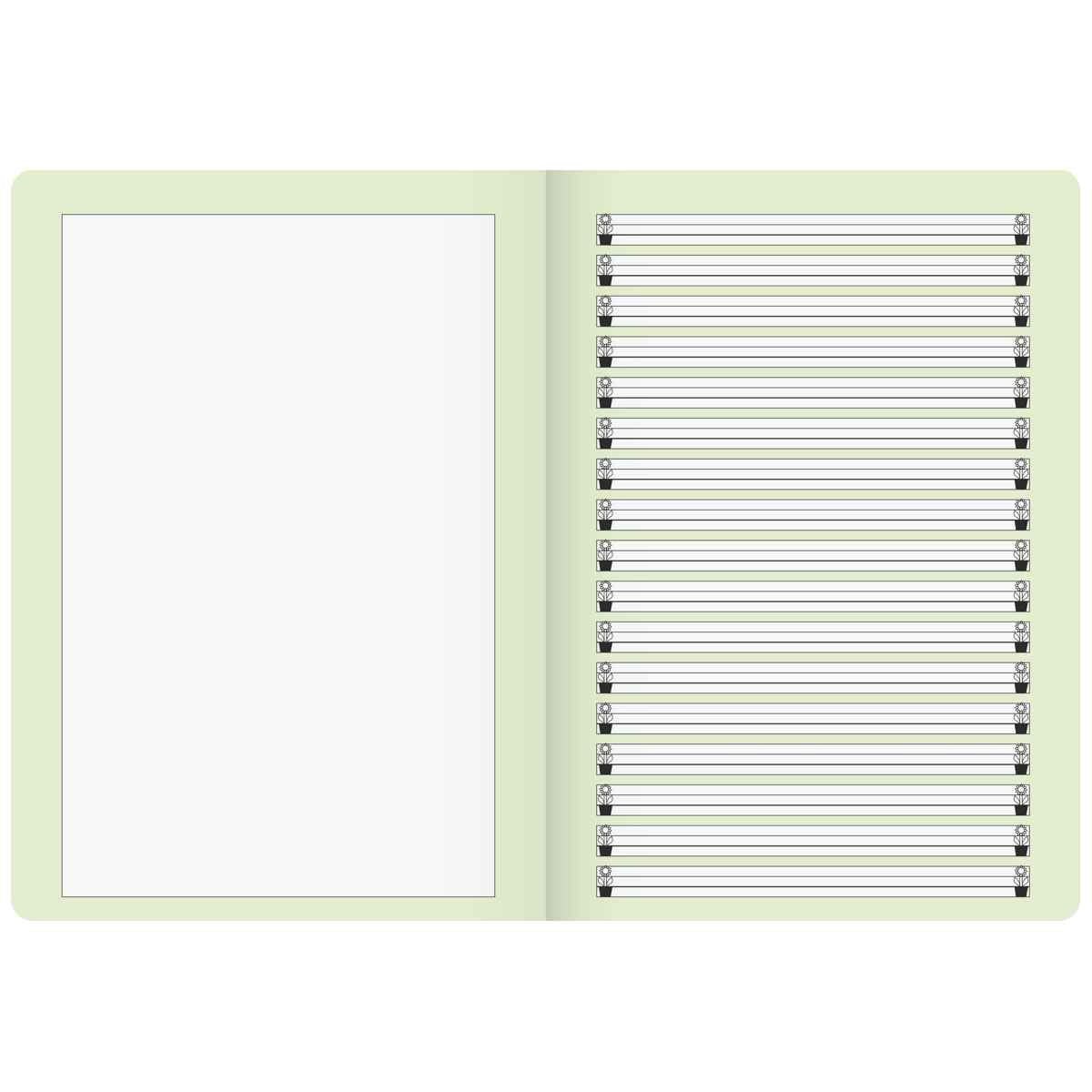 BRUNNEN Geschichtenheft A4 LIN 2G / blanco hoch 16 Blatt