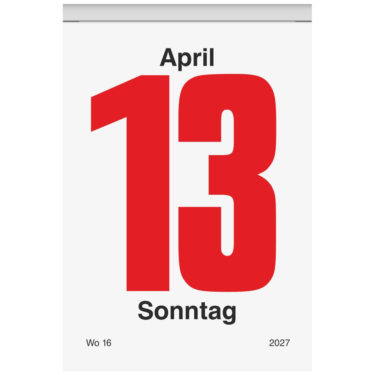 BRUNNEN Tagesabreißkalender 2027 Nr. 5 81x106mm 1 Tag = 1 Seite