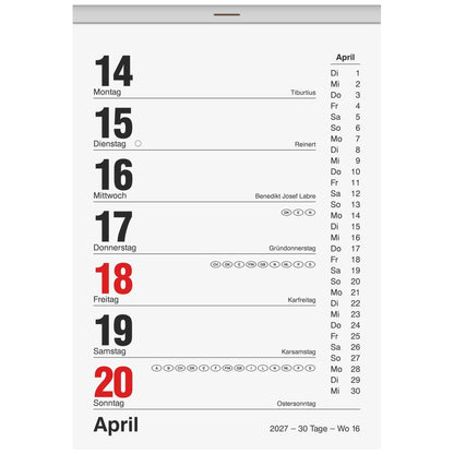 BRUNNEN Wochenabreißkalender Nr. 25 105x146mm
