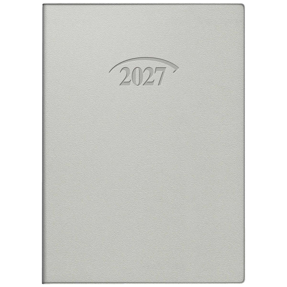 BRUNNEN Taschenkalender 2027 Modell 736 A6 10x14cm 1Tag = 1 Seite silber