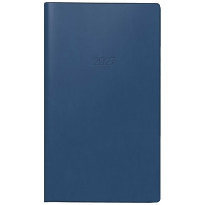 BRUNNEN Taschenkalender Modell 750 2027 9x15cm blau 2 Seiten = 1 Monat