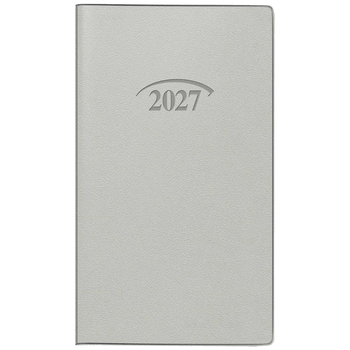 BRUNNEN Taschenkalender Mod. 751 2027 9x15cm silber 2Seiten/1Monat