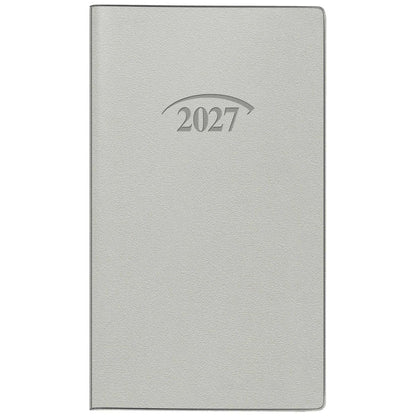 BRUNNEN Taschenkalender Mod. 751 2027 9x15cm silber 2Seiten/1Monat