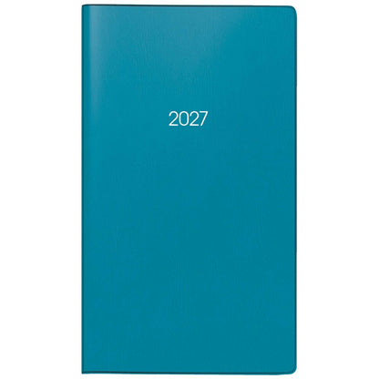 BRUNNEN Taschenkalender Mod. 753 2027 9x15cm petrol 1 Monat = 2 Seiten