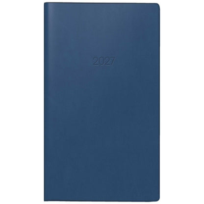 BRUNNEN Taschenkalender Mod. 753 dunkelblau 2027 9 x 15cm 2 Seiten = 1 Monat
