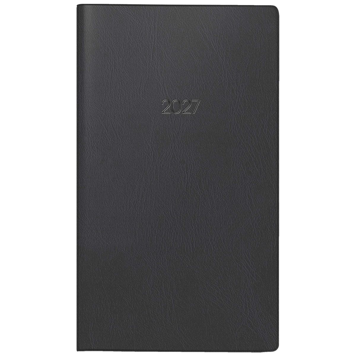 BRUNNEN Taschenkalender Mod. 753 schwarz 2027 9x15cm 2 Seiten =  1 Monat