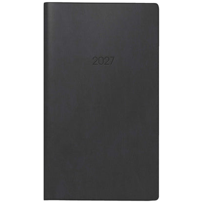 BRUNNEN Taschenkalender Mod. 758 2027 A6 schwarz 1 Seite = 1 Woche