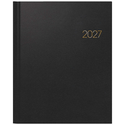 BRUNNEN Buchkalender 2027 Modell 761 21x26cm schwarz 2 Seiten =  1 Woche