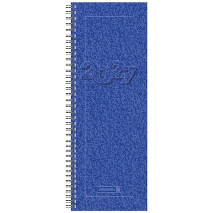 BRUNNEN Vormerkbuch mit Spirale Mod. 783 2027 | 108×297 mm  blau 2 Seiten = 1 Woche