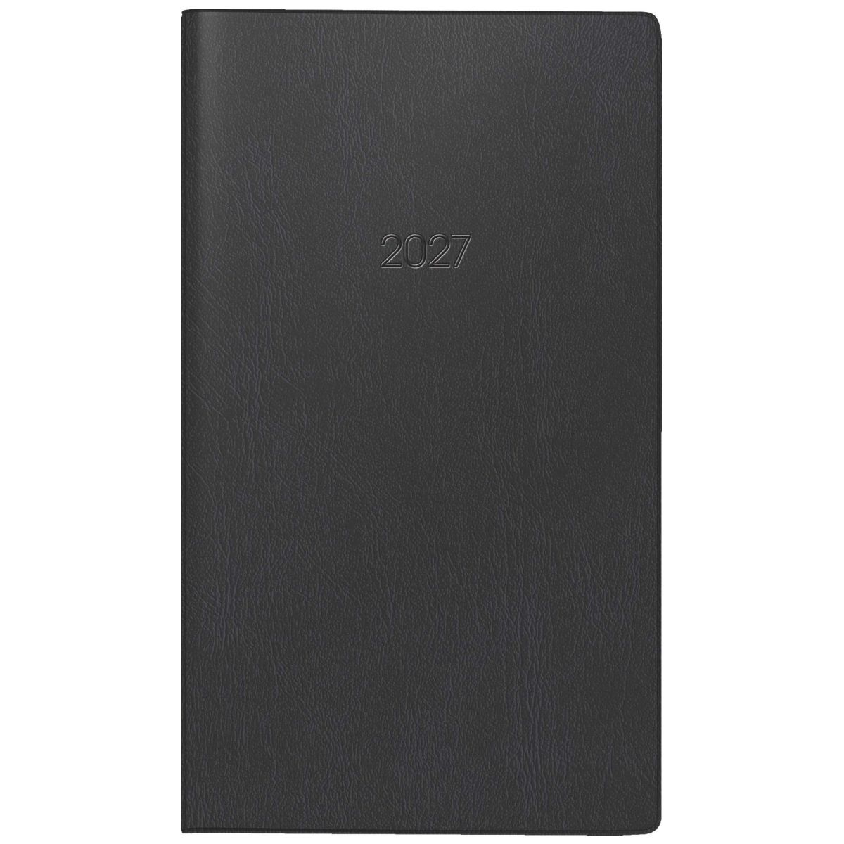 GLOCKEN Taschenkalender 2027 9x15cm 2 Seiten / 1 Monat schwarz