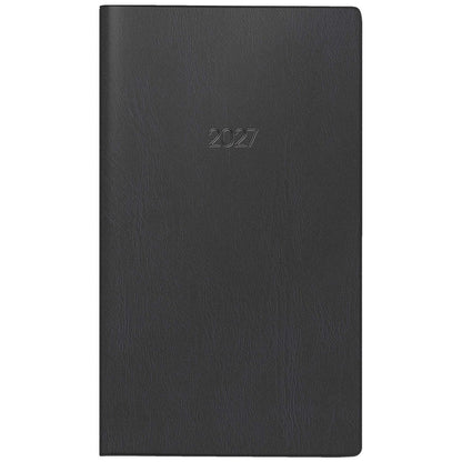 GLOCKEN Taschenkalender 2027 9x15cm 2 Seiten / 1 Monat schwarz