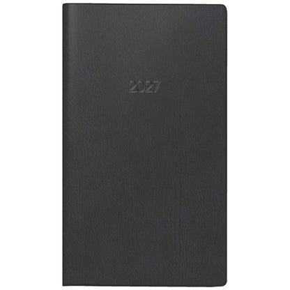 GLOCKEN Faltkalender 2027 9x15cm 2 Seiten = 1 Monat schwarz