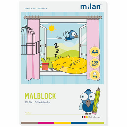 MILAN Malblock 566 A4 70g 100 Blatt