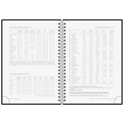 RIDO Buchkalender Premium mit Spirale 2027 Young Line A5 -Marble- 1Woche=2Seiten