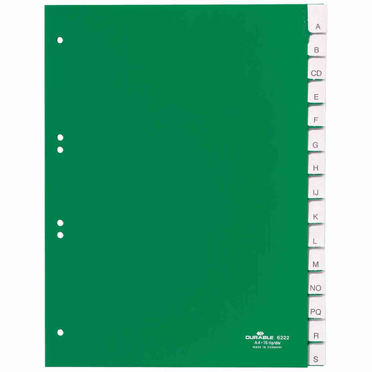DURABLE Register 6222 A4 15-tlg umschweißte Tabe