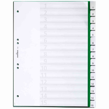 DURABLE Register 6222 A4 15-tlg umschweißte Tabe