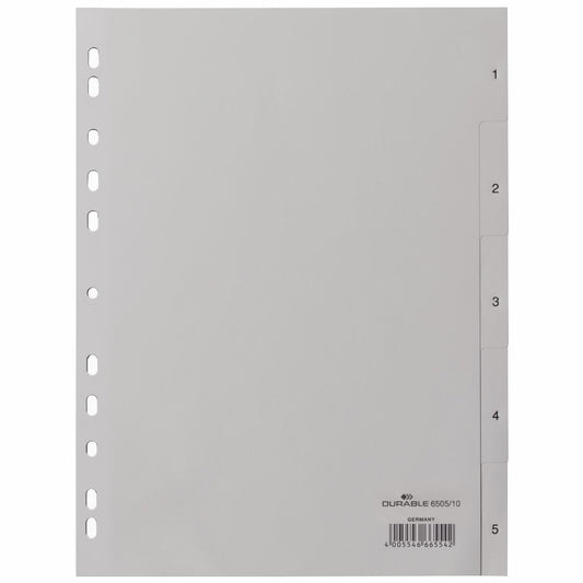 DURABLE Register 6505 A4 1-5 5tlg PP grau