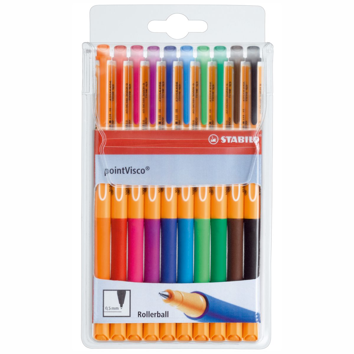 STABILO Tintenroller pointVisco 1099 0,5mm 10 Farben im Etui