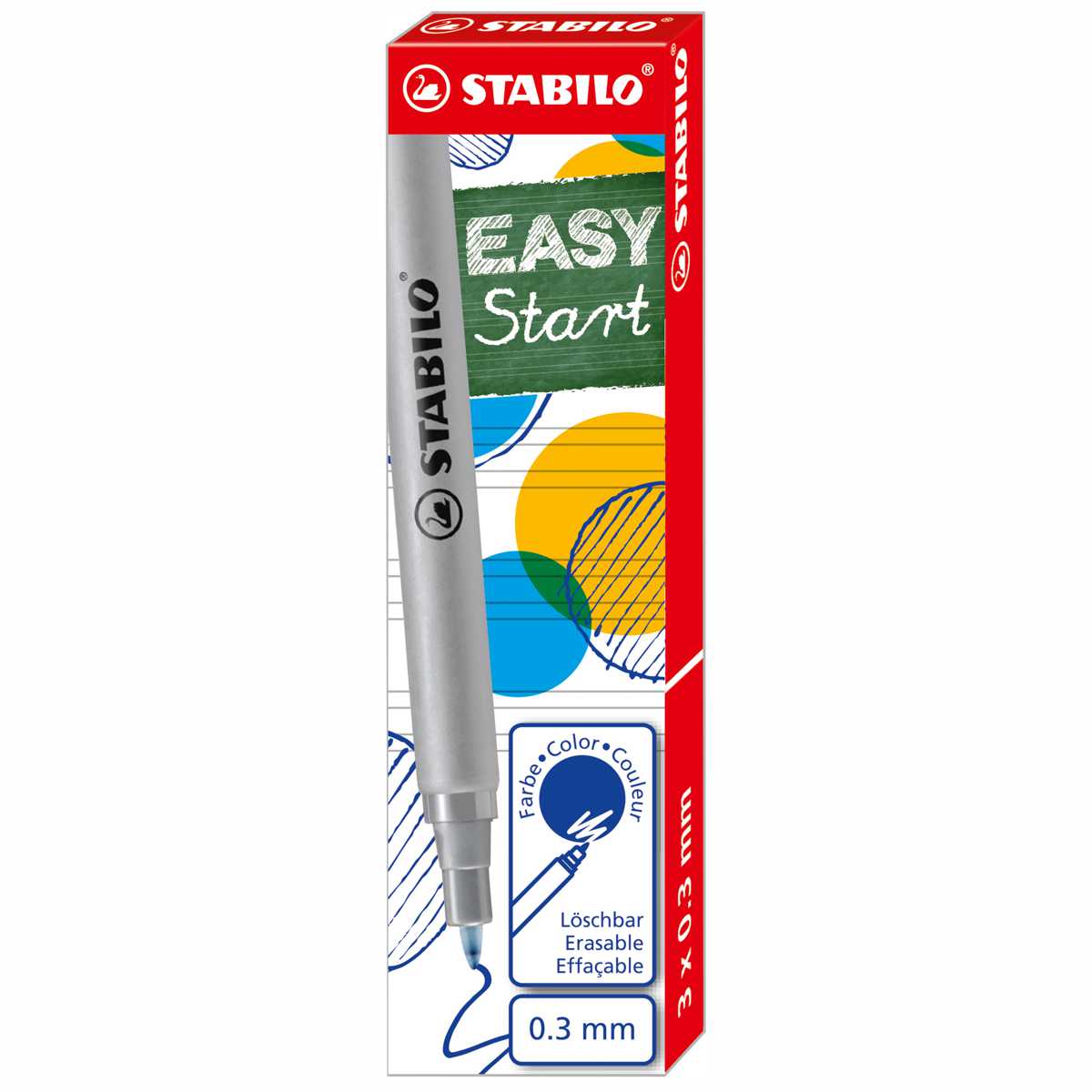 STABILO Tintenrollermine 6870/41 EASYoriginal fine 0,3mm blau 3 Stück