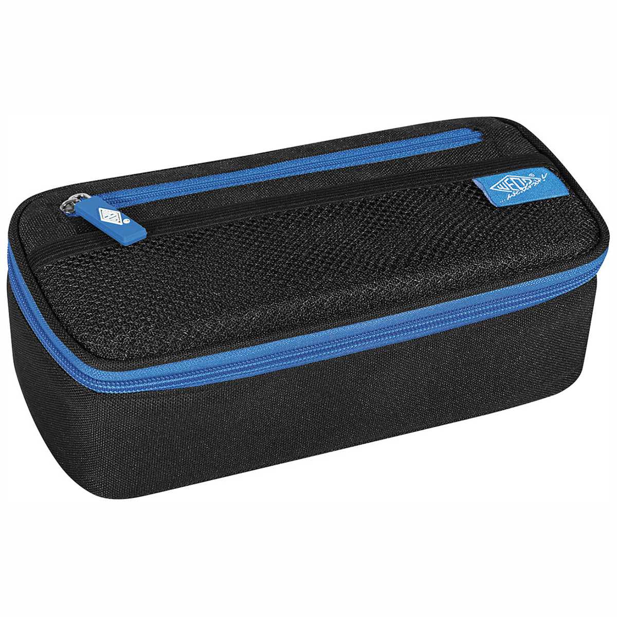 WEDO Schlamperbox groß schwarz / hellblau