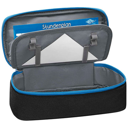 WEDO Schlamperbox groß schwarz / hellblau