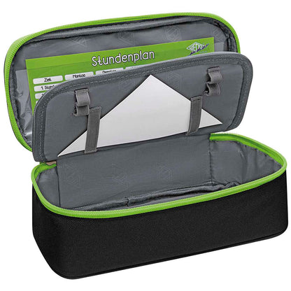 WEDO Schlamperbox groß schwarz / hellgrün