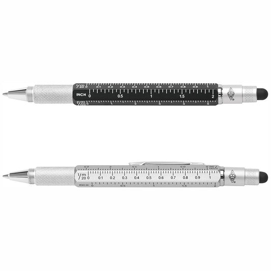 WEDO Touchpen Multi-Tool Mini schwarz oder silber mit cm-Aufdruck