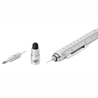 WEDO Touchpen Multi-Tool Mini schwarz oder silber mit cm-Aufdruck