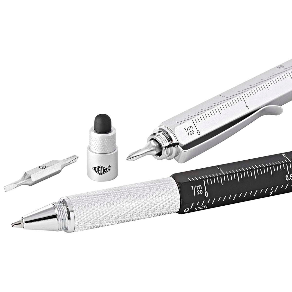 WEDO Touchpen Multi-Tool schwarz oder silber sortiert mit cm Aufdruck