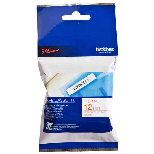 BROTHER Schriftband MK-232 BZ 12mm x 8m rot auf weiß