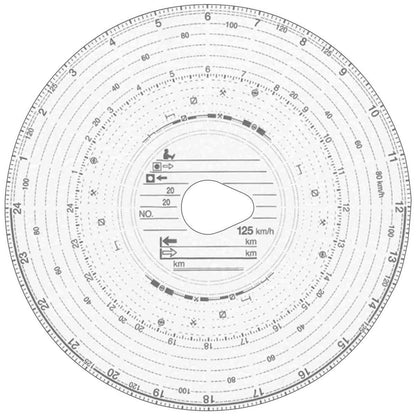 HAUG Diagrammscheiben 125 100 (125 km/h Kombi) 100 Stück
