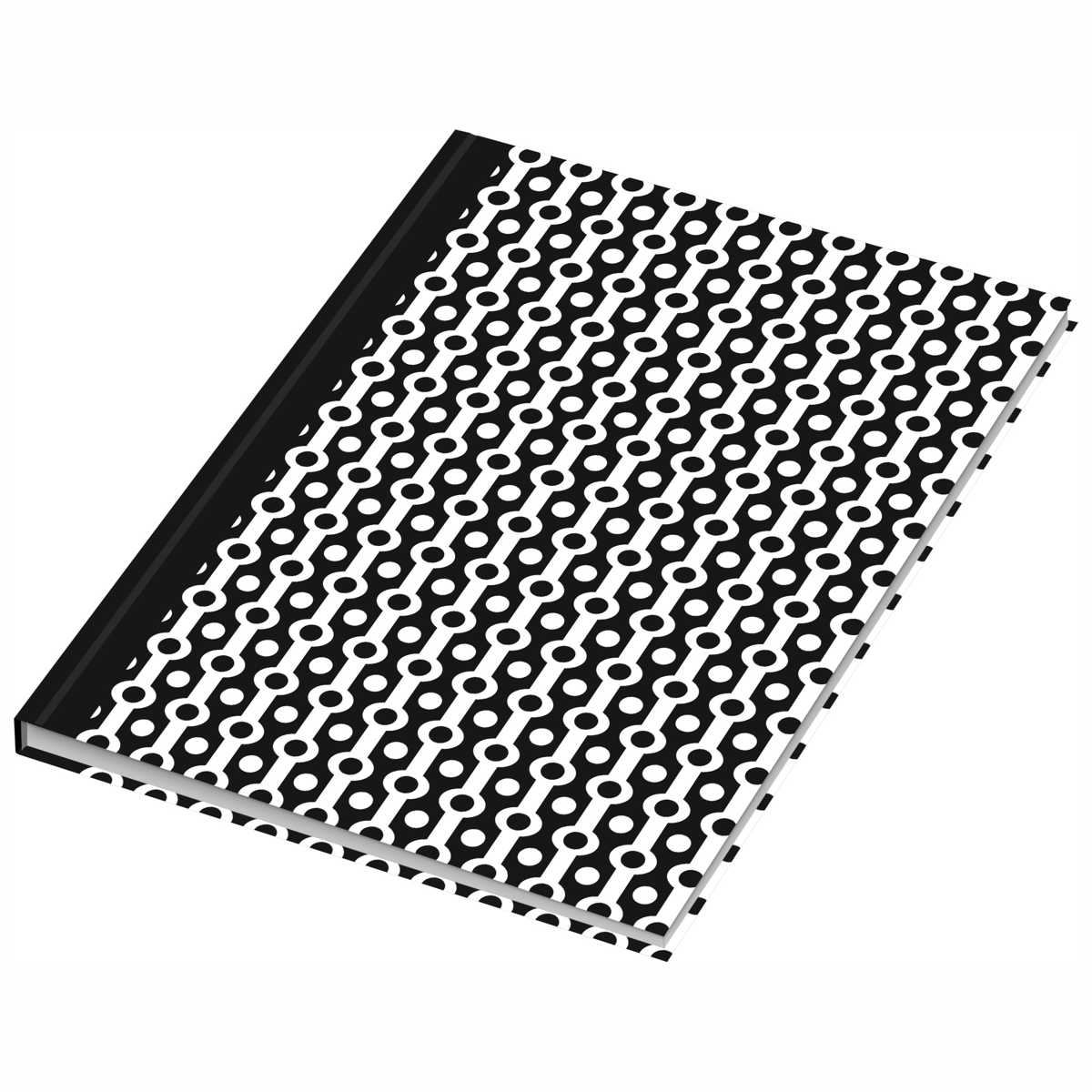 RNK Kladde A5 -black & white- Collier dotted 96 Blatt