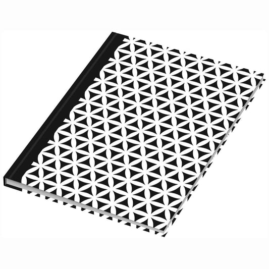 RNK Kladde A5 -black & white- Flowers dotted 96 Blatt