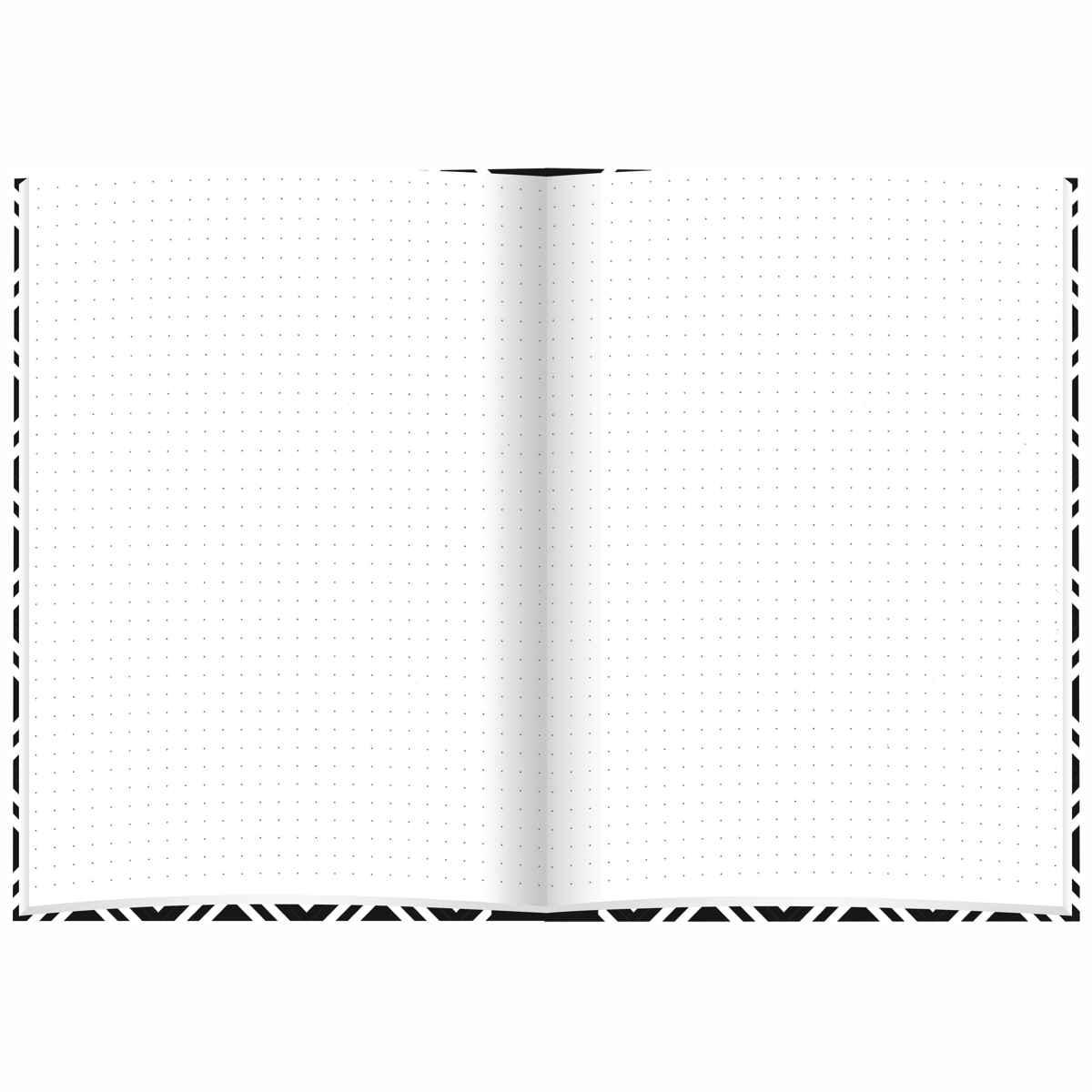 RNK Kladde A5 -black & white- Flowers dotted 96 Blatt