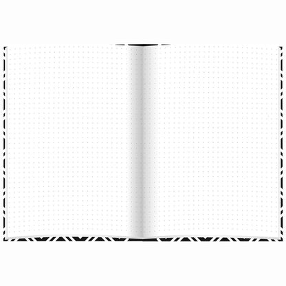 RNK Kladde A5 -black & white- Flowers dotted 96 Blatt