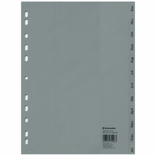 SOENNECKEN Register 1533 A4 Dez-Jan PP 12tlg. grau