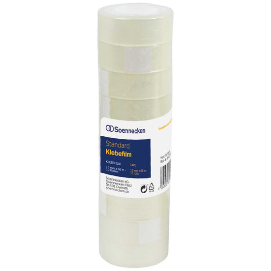 SOENNECKEN Klebefilm Standard 5843 10m x 15mm, 10 Rollen