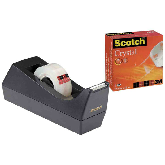 SCOTCH Tischabroller C38 + 1x crystal clear 600 19mm x 10m