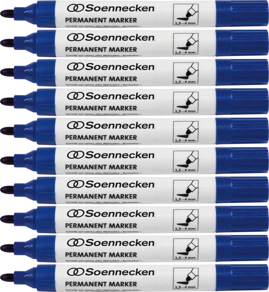 SOENNECKEN Permanentmarker 3105 4mm blau 10 Stück -SPARPACK-