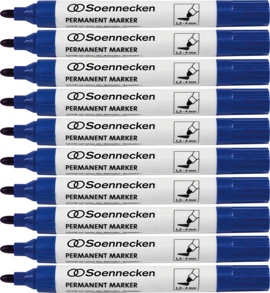SOENNECKEN Permanentmarker 3105 4mm blau 10 Stück -SPARPACK-