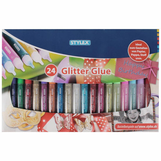 STYLEX Glitter Glue 24 Tuben je 10g