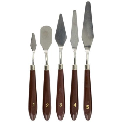 STYLEX Malspachtel / Malmesser Set 5-teilig für Acryl, Ölfarben, Strukturpaste