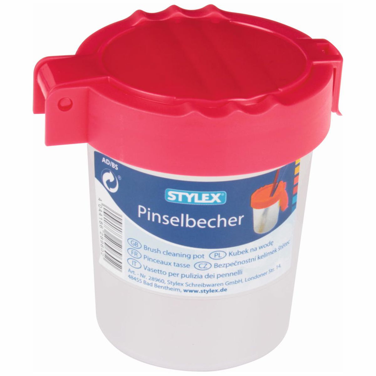 STYLEX Pinselbecher Wasserbox farbig sortiert