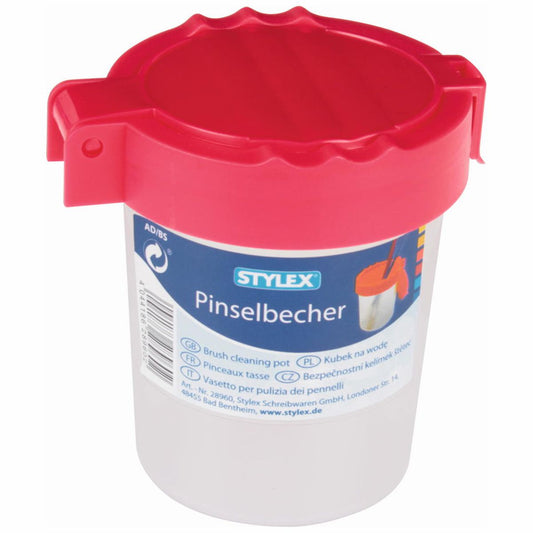 STYLEX Pinselbecher Wasserbox farbig sortiert
