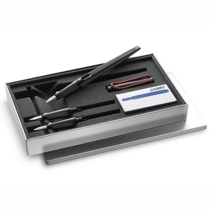 LAMY Füllhalter joy Set 015 1,1mm 1,5mm 1,9mm schwarz hochglänzend mit Patronen